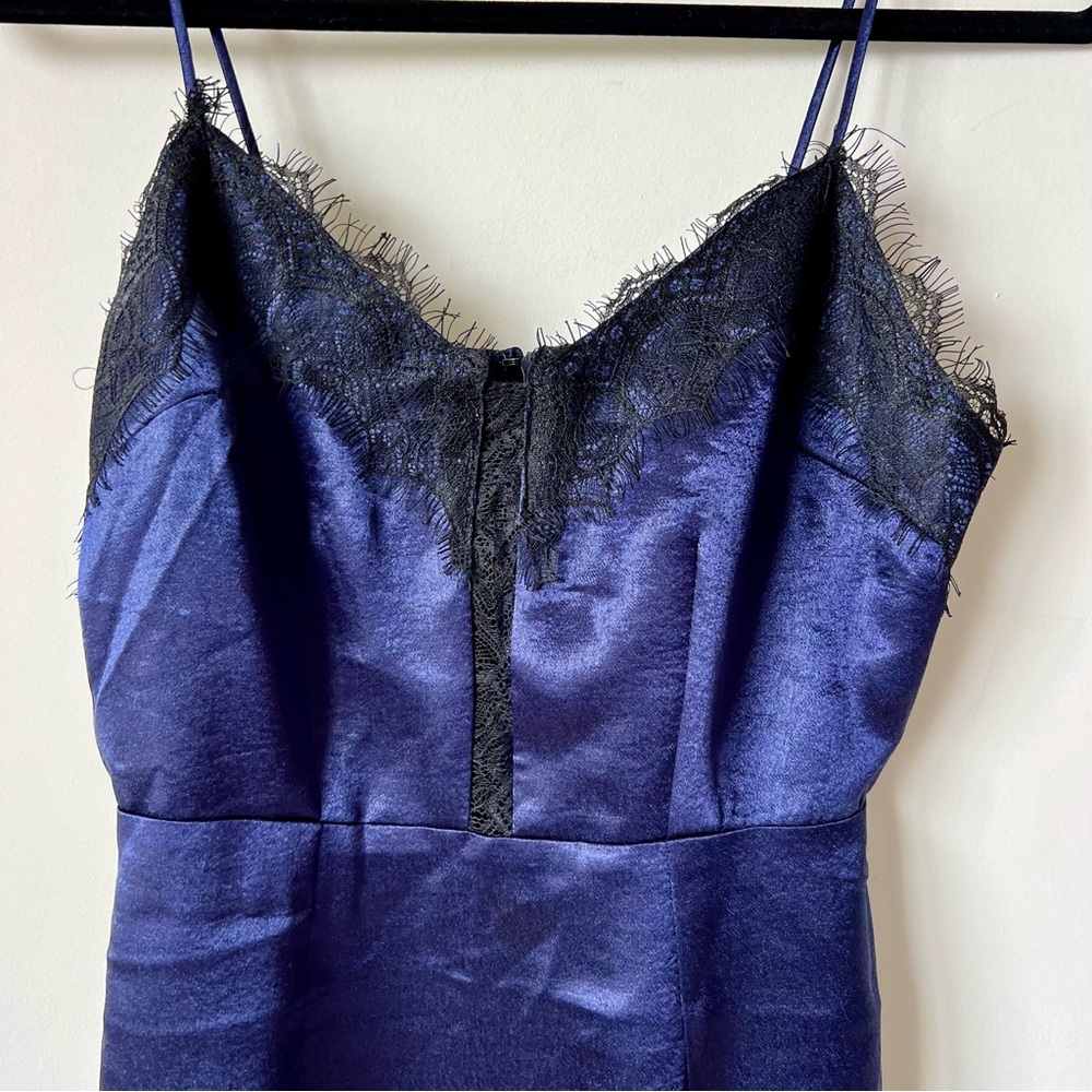 ANTHROPOLOGIE LUMIERE Lace Accented Midi Sheath Slip Dress—SZ. XS - Picture 12 of 14